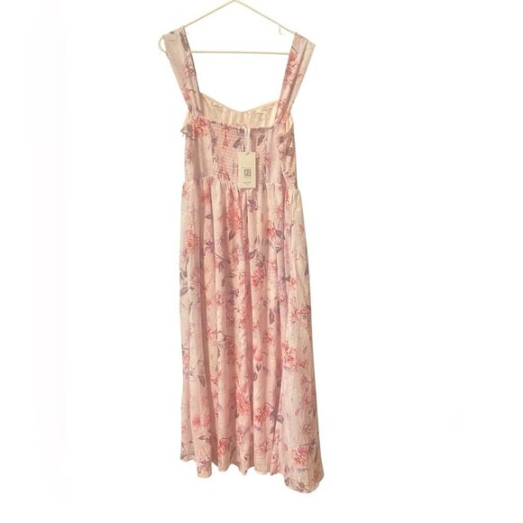 Grace Karin Floral A Line Maxi Dress - off shoulder Pink and Purple size XL -NWT - Picture 4 of 7